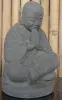 Product image 3 of the product “Sitting Monk, 25cm height, cast lava stone, handcrafted & coloured ”